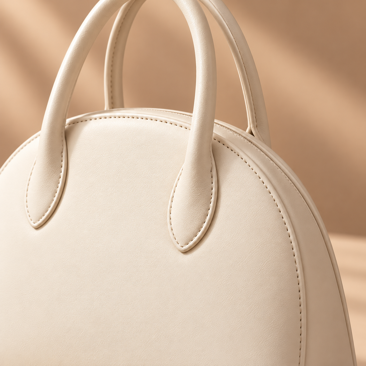 Ivory Arch Everyday Handbag with Rounded Handles